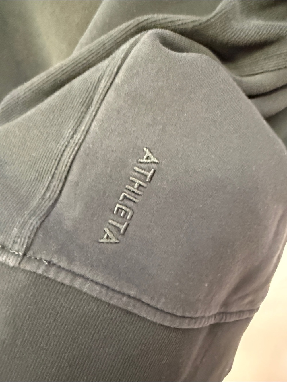 Athleta Dark Olive Half-Zip Pullover Sweatshirt - Picture 4 of 7